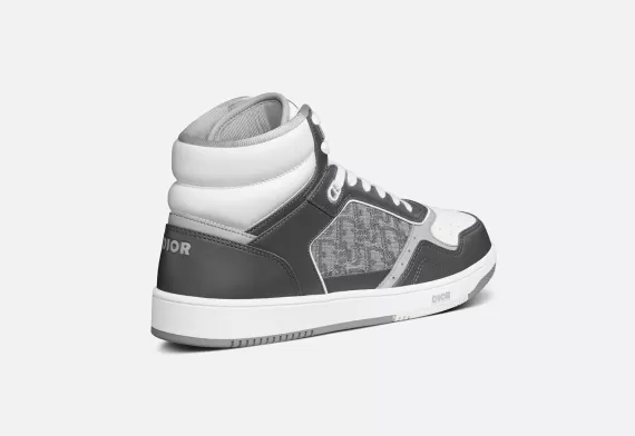 B27 High-Top Sneaker Anthracite Gray and White