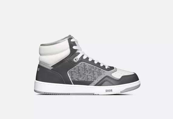 B27 High-Top Sneaker Anthracite Gray and White