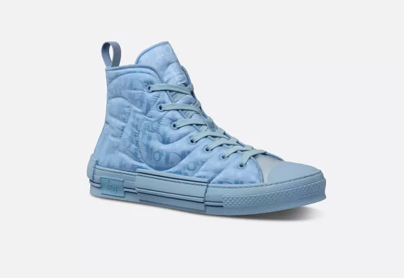 Dior By ERL B23 High-Top Sneaker - Blue with Swirl Motif