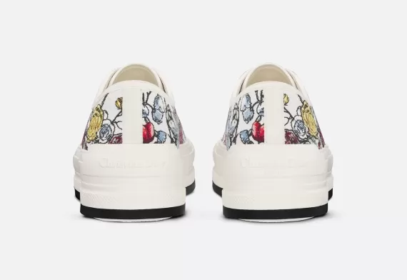 WALK'N'DIOR Platform Sneaker - White Multicolor Florilegio