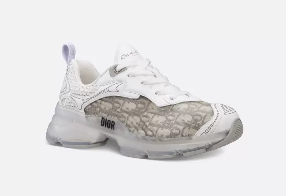 Dior Vibe Sneaker - Gray Dior Oblique, Transparent Rubber