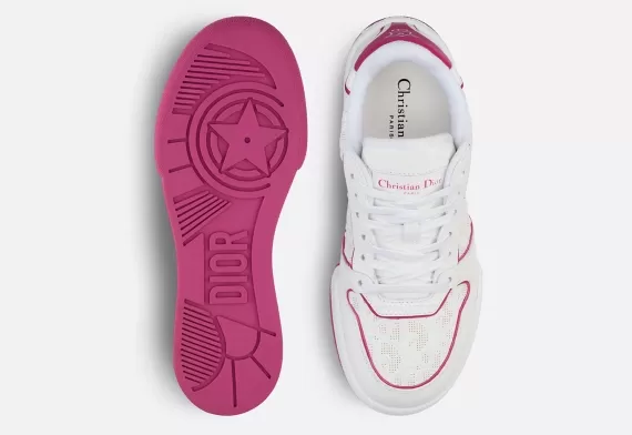 Dior One Sneaker CD Star, White and Fuchsia