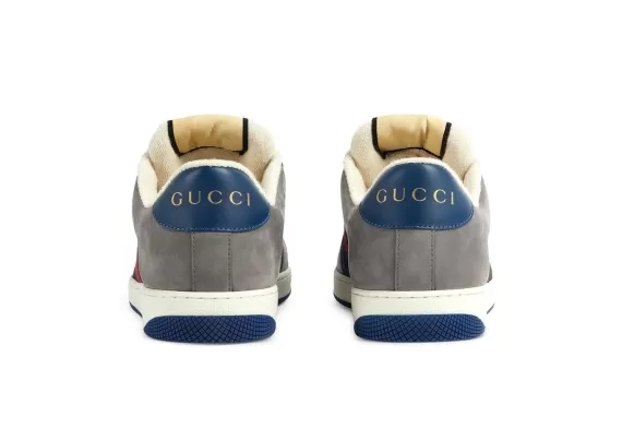 Gucci Screener Low-Top Sneakers Web-Stripe