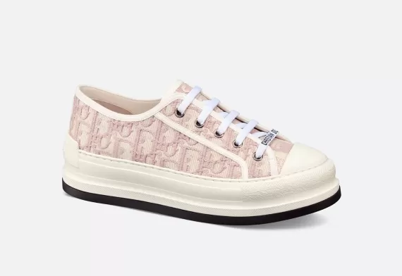 WALK'N'DIOR Platform Sneaker Nude Dior Oblique Embroidered Cotton