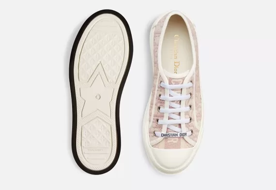 WALK'N'DIOR Platform Sneaker Nude Dior Oblique Embroidered Cotton