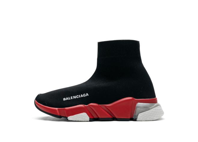 Buy Balenciaga Speed Clear Sole Black Red For Men - New Available at Outlet
