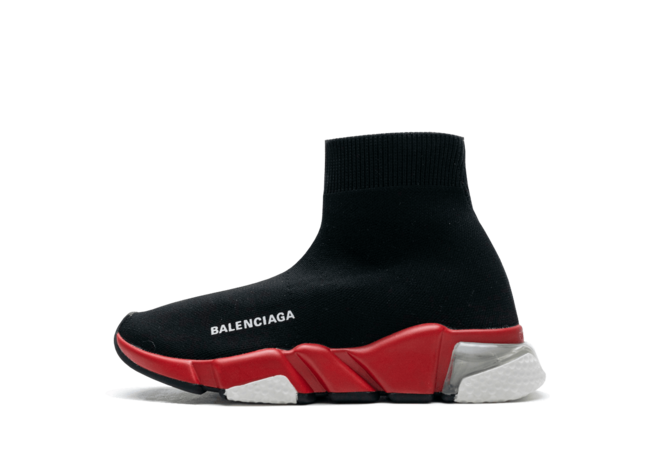 Buy Women's Balenciaga Speed Clear Sole Black Red from Outlet