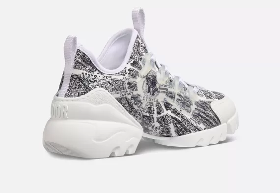 D-CONNECT Sneaker Black and White, Plan de Paris Print