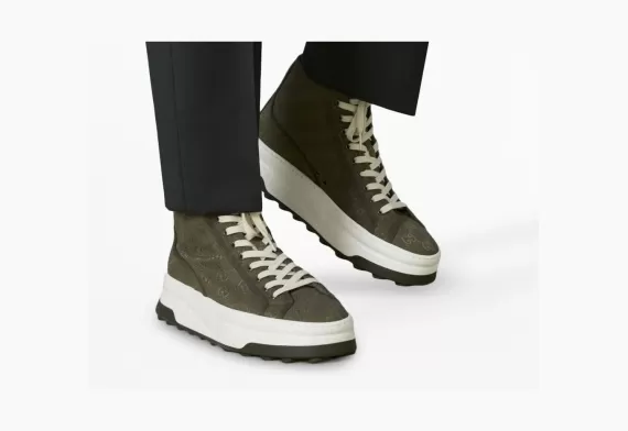 Gucci GG High-Top Sneakers Khaki