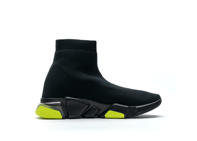 Get the Balenciaga Speed Clear Sole Black Yellow Fluo for men now.