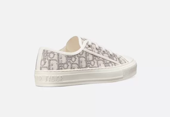 WALK'N'DIOR Sneaker Gray Stone Dior Oblique Embroidered Cotton