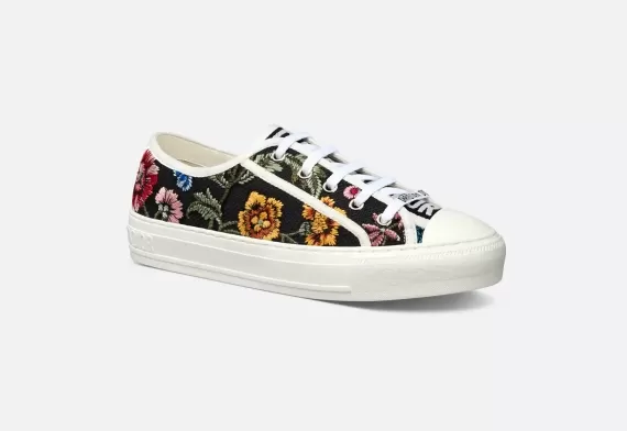 WALK'N'DIOR Sneaker Black Multicolor, Dior Petites Fleurs Motif