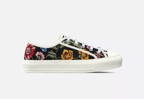 WALK'N'DIOR Sneaker Black Multicolor, Dior Petites Fleurs Motif