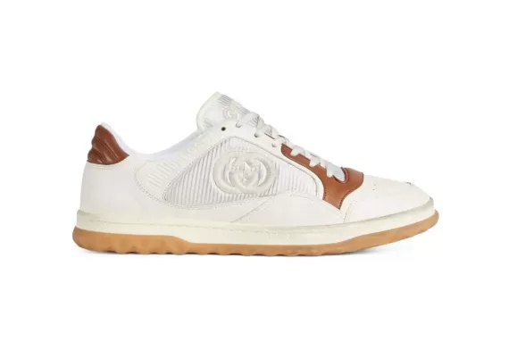 Gucci Mac80 Low-Top Sneakers - Cream White/Caramel Brown