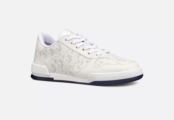 Dior One Sneaker - White Dior Oblique Perforated Calfskin