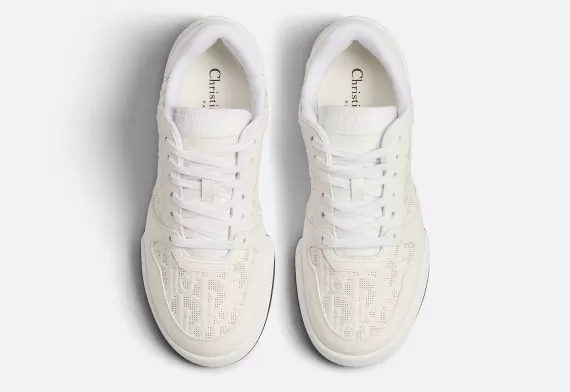 Dior One Sneaker - White Dior Oblique Perforated Calfskin