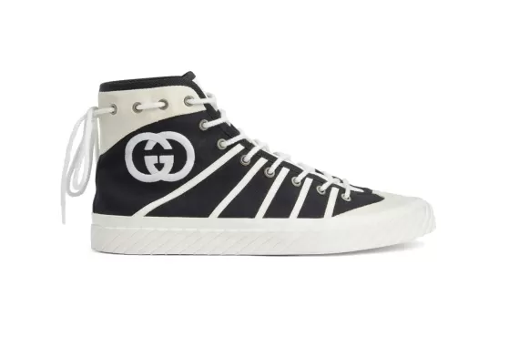 Gucci High-Top GG Sneakers Black/White