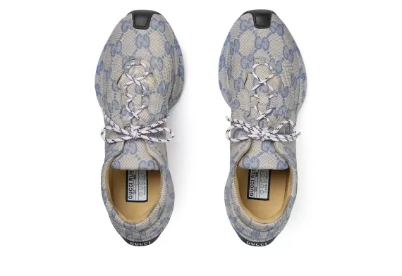 Gucci Logo-Print Sneakers From Gucci Featuring Blue