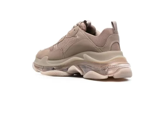 Balenciaga Triple S Lace-Up Sneakers - Light Brown