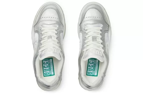 Gucci Mac80 Low-Top Sneakers Silver-Tone/White