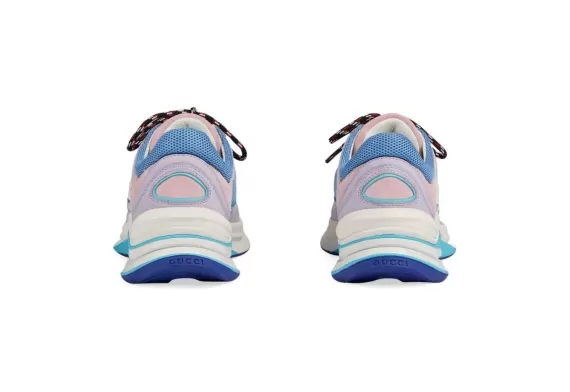 Gucci Run Suede Sneakers - Lilac Purple/Blue