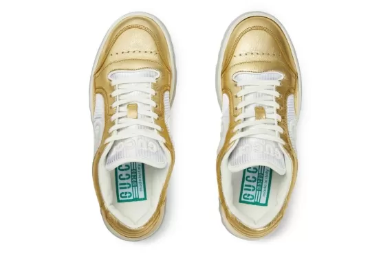 Gucci Mac80 Low-Top Sneakers Yellow Gold/White