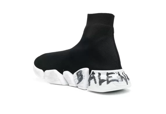 Balenciaga Speed 2.0 Graffiti Sneakers Black/White