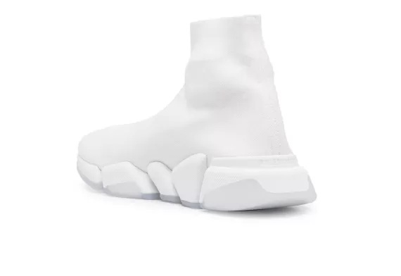 Balenciaga Speed 2.0 High-Top Sneakers White-Hued