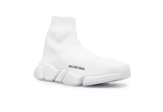 Balenciaga Speed 2.0 High-Top Sneakers White-Hued
