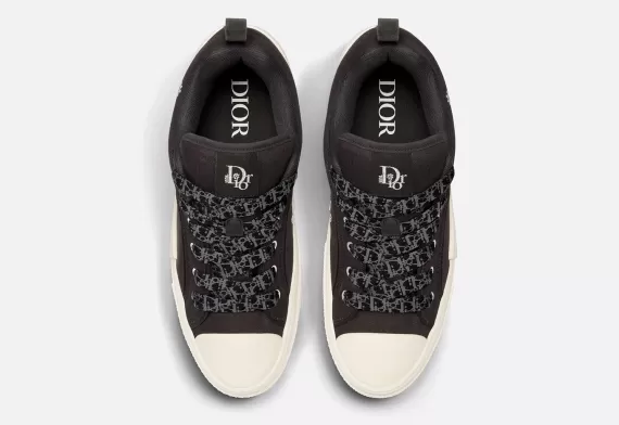 Dior By Erl B23 Skater Sneaker Black Cotton Canvas