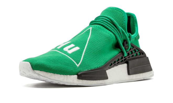 Stylish Pharrell Williams NMD Human Race Green shoes for women.