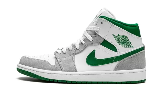 Air Jordan 1 Mid SE - Grey / Pine Green / White