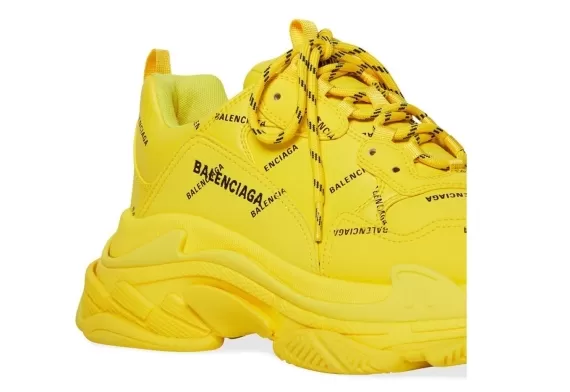 Balenciaga Triple S Logo Sneakers - Sunset Yellow