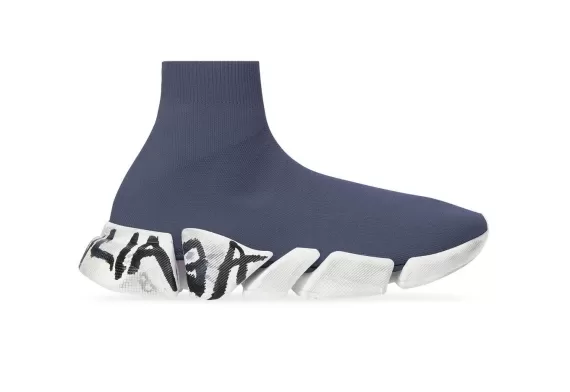 Balenciaga Speed 2.0 Sneakers  Navy Blue, Stretch-Design
