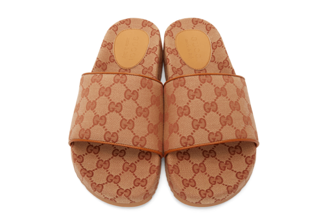 New Gucci Beige GG Sideline Sandals - On Sale!