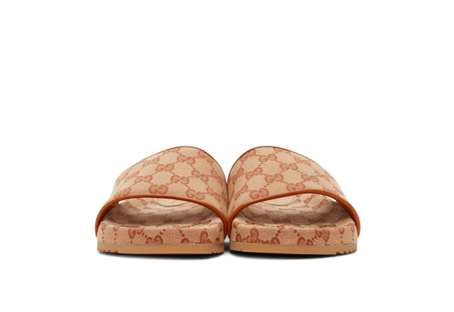 Gucci Beige GG Sideline Sandals