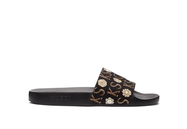 Gucci Black & Brown Ken Scott Edition Eco GG Slides