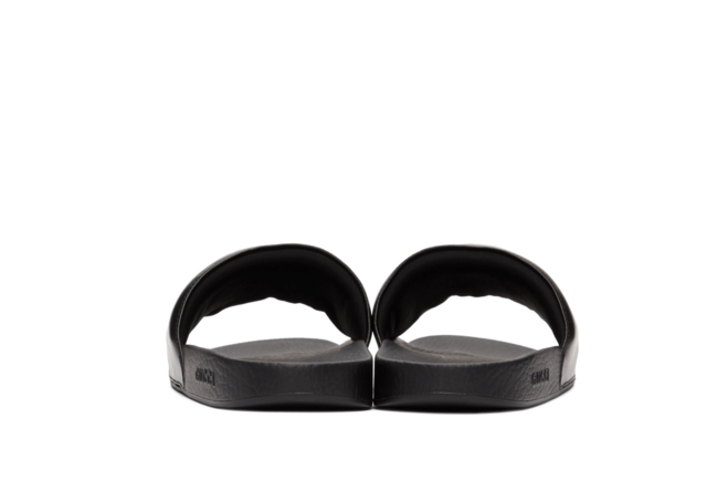 Luxury Original - Gucci Black Interlocking G Slides for Men