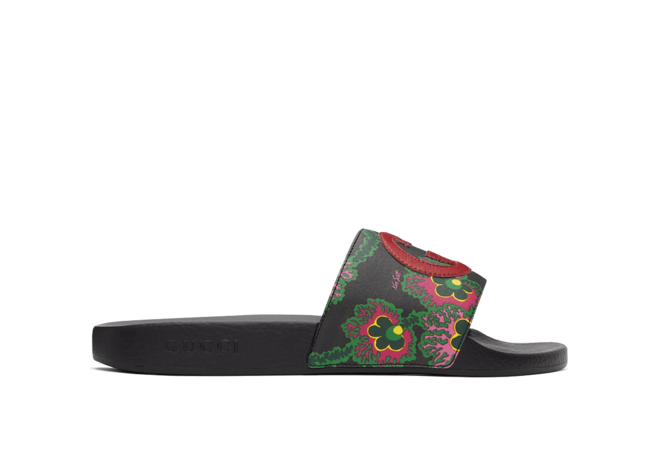 Gucci Slides - Men's Outlet Sale - Black Ken Scott Edition Print