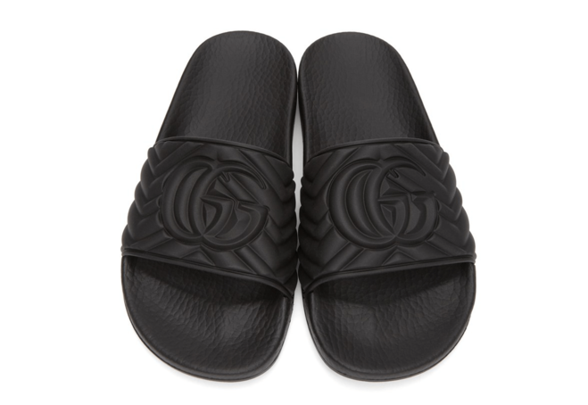 Discounted Gucci Black Matelasse Slides for Women Available Now!