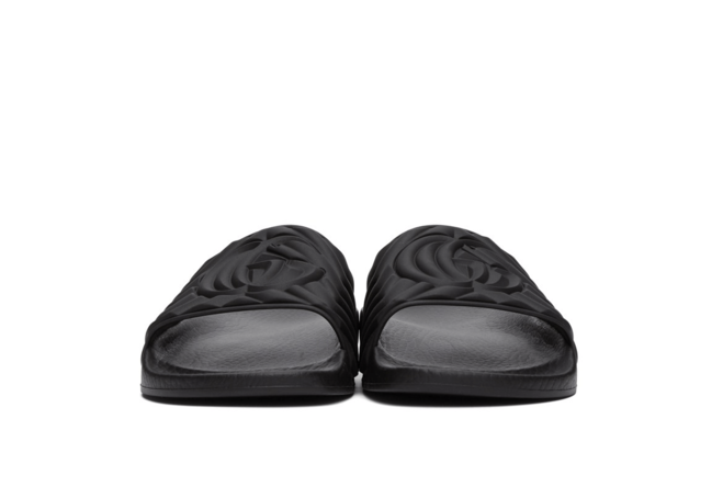 Don't Miss Out - Buy Gucci Black Matelasse Slides for Men at Our Outlet Sale.