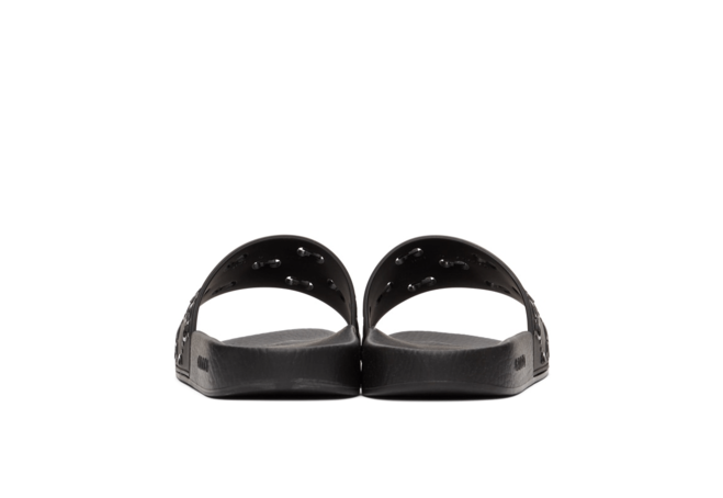 Women - Look Smart with Gucci Black Rubber GG Slides Outlet Sale