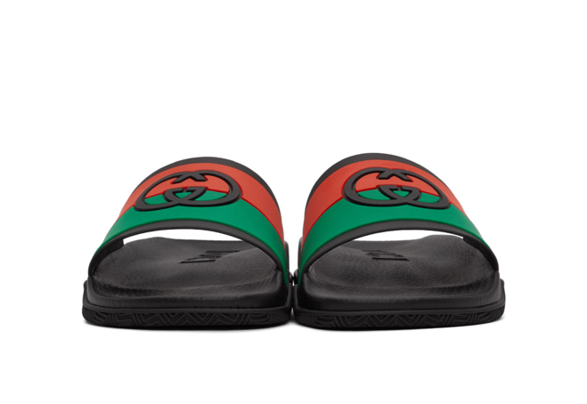 Outlet: Refresh Your Look with the Gucci Black Interlocking G Slides at an Outlet Near You