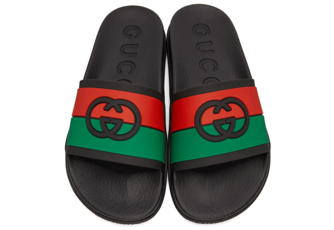 Slide into style with these Gucci Black Interlocking G Slides and find them on sale now.