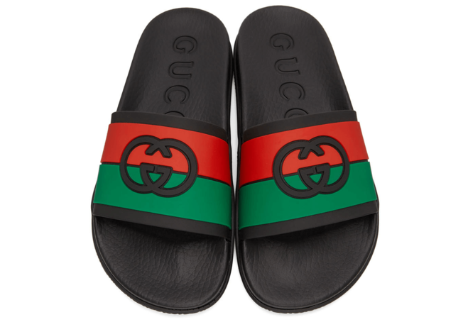 New: Introducing Gucci Black Interlocking G Slides - The Latest Look in Women's Footwear