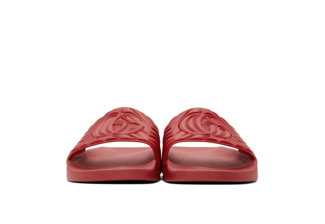 Get Ready For Summer with Gucci Red Quilted GG Pool Slides