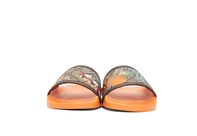 Refresh Your Look with the Orange Donald Duck Sandals from Disney Edition GG Supreme