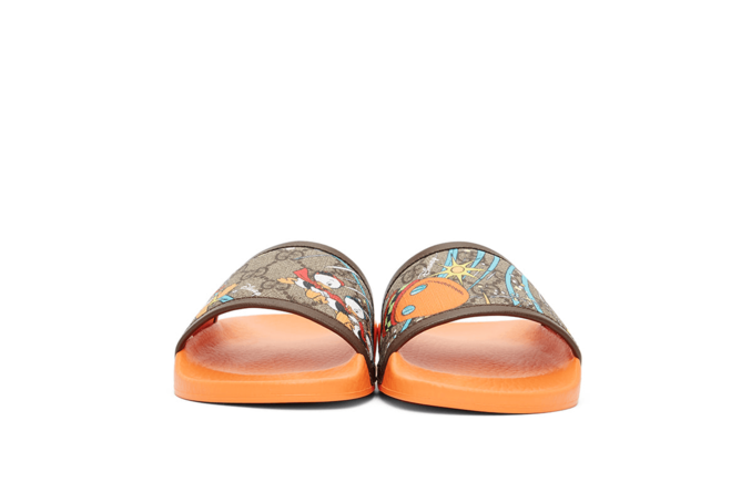 Grab your Orange Disney Edition Sale GG Supreme Donald Duck Sandals.