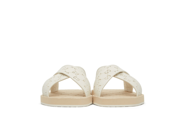 Men's Gucci White & Pink GG Slide Sandals - Get Them Now On Sale.