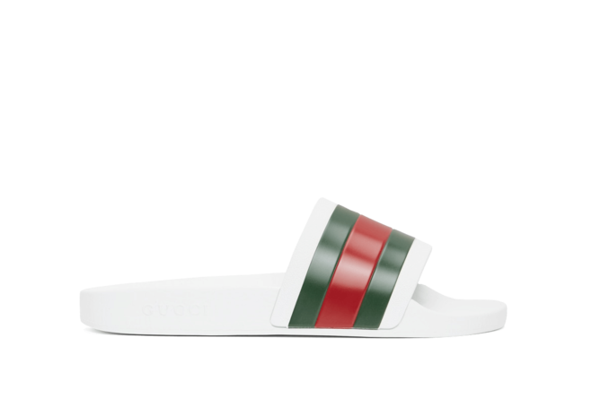 Buy Original Gucci White Pursuit Slides for Women